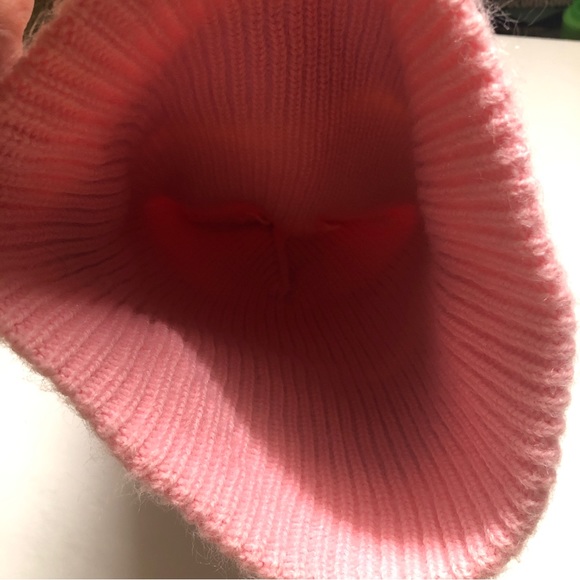 Pink and Blue Striped Beanie Hat - Picture 3 of 5